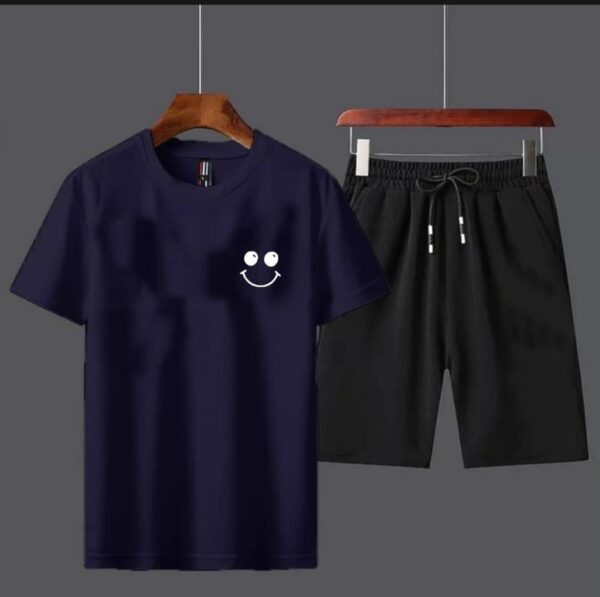 2 Pcs Men's T-shirt and Shorts Track Suit