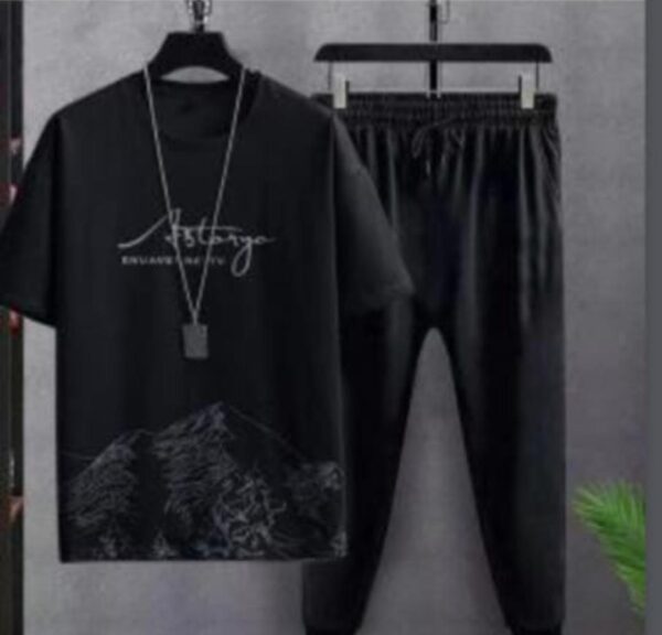 Men's Dri Fit Track Suit - 2 Pcs Graphic set black
