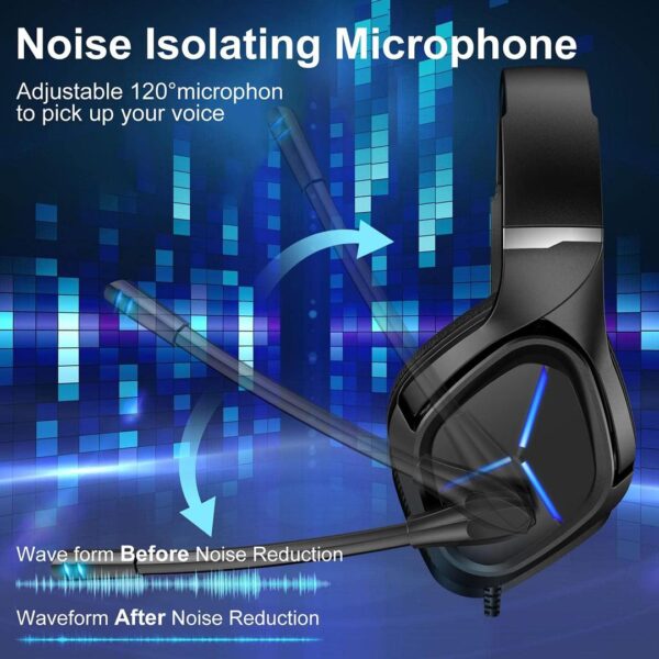 L1 Gaming Headset with Mic for PC, PS4, Xbox, Laptop – 7.1 Surround Sound, Noise Cancellation